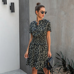 Dress Women Leopard Casual Black