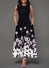 Women's Boho Floral Long Vintage