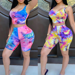 Tie Dyeing Print Women Sports